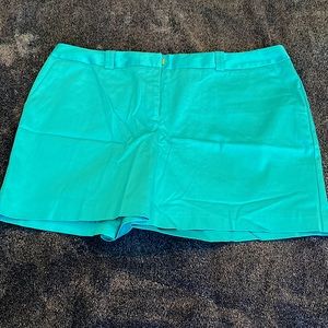 Teal dress shorts.  Only worn once! Size 14